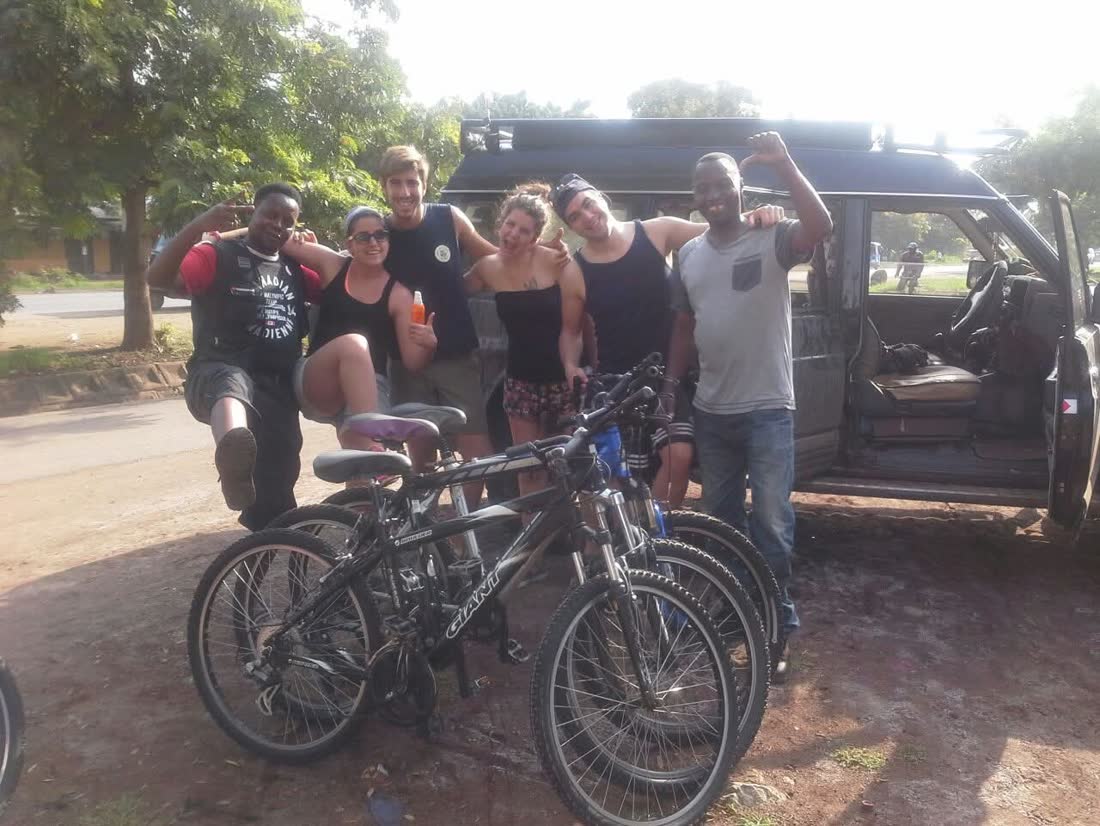 Cycling tour group with NGULI